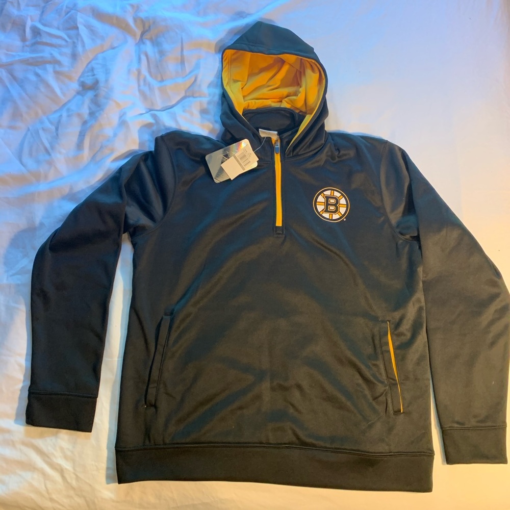 NHL Bruins Quarter Zip Sweatshirt/Hoodie NEW